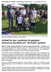 Presseartikel zum Inkusions-Sportfest Presseartikel zum Inkusions-Sportfest